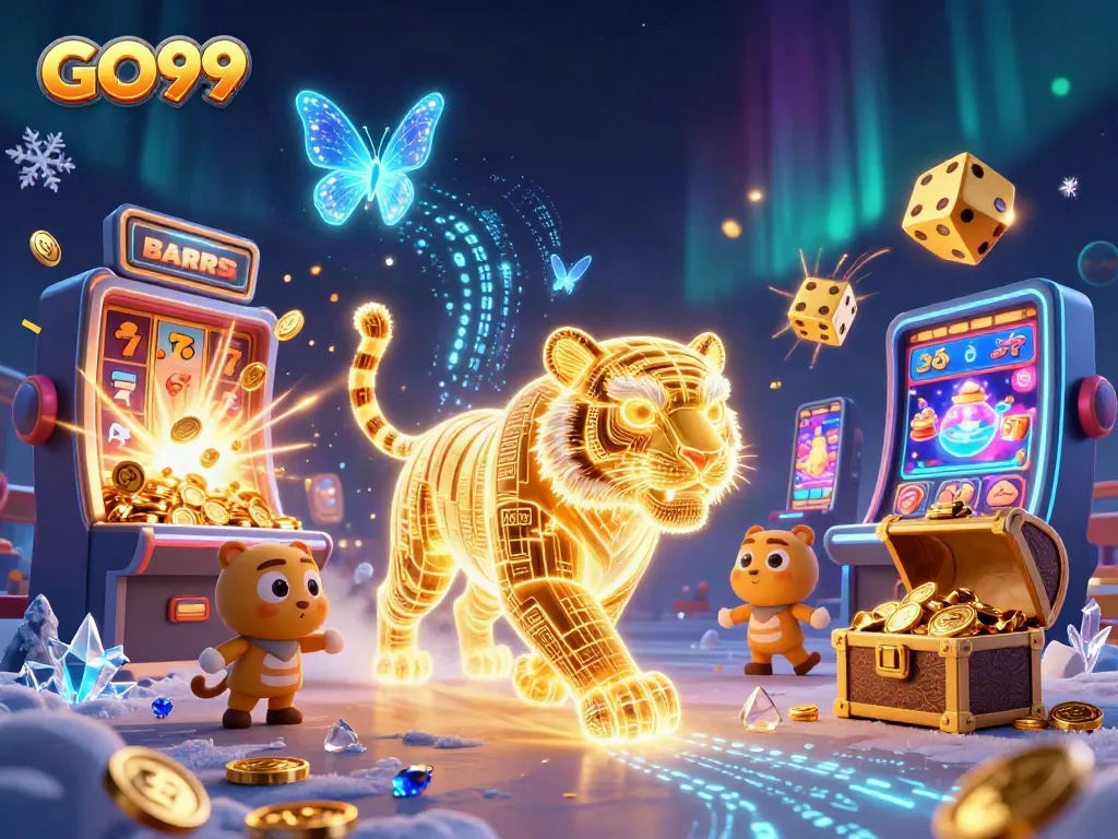 Engage in stunning GO99 gameplay with a neon tiger and jackpot thrills lighting up your casino experience.