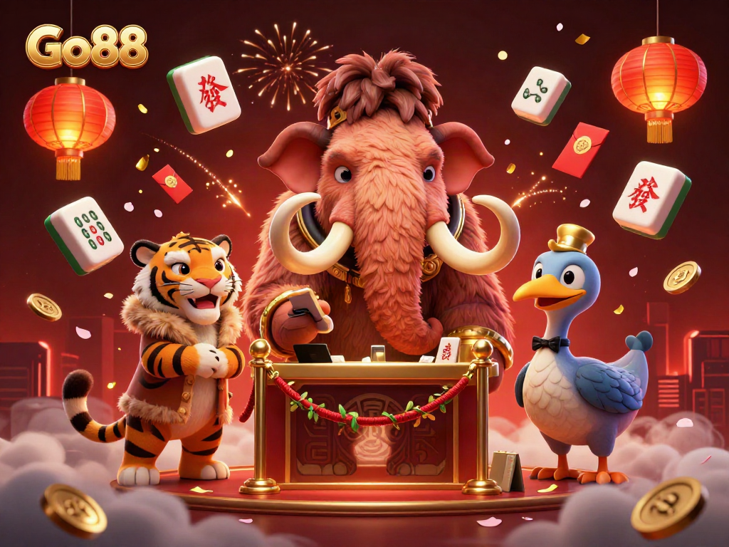 Go88 offers exciting gaming thrills with a unique doorman trio in an enchanting casino setting!