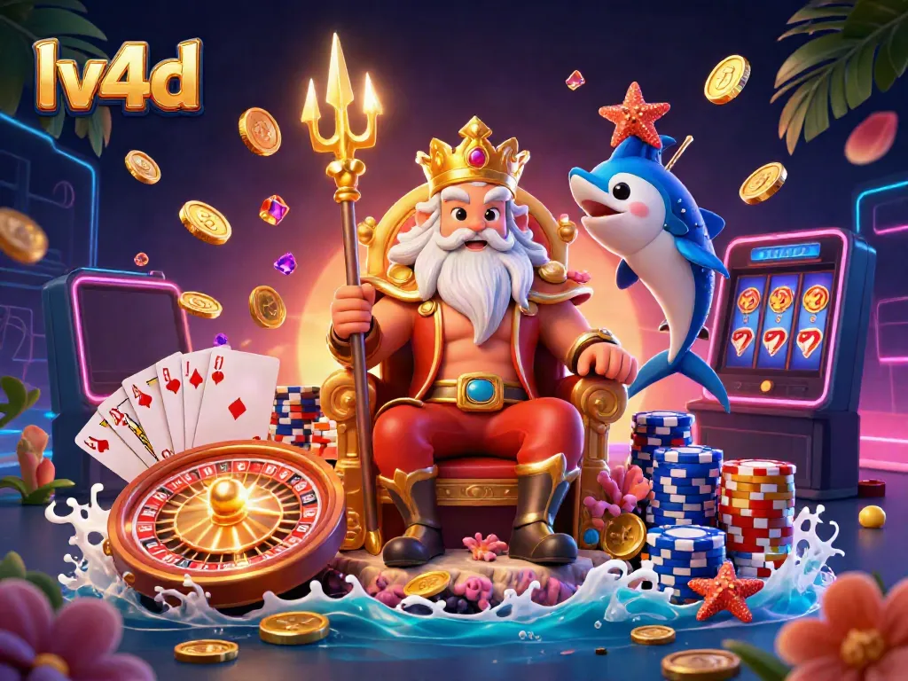 Experience the excitement of lv4d casino games with Neptune, treasures, and spinning roulette.