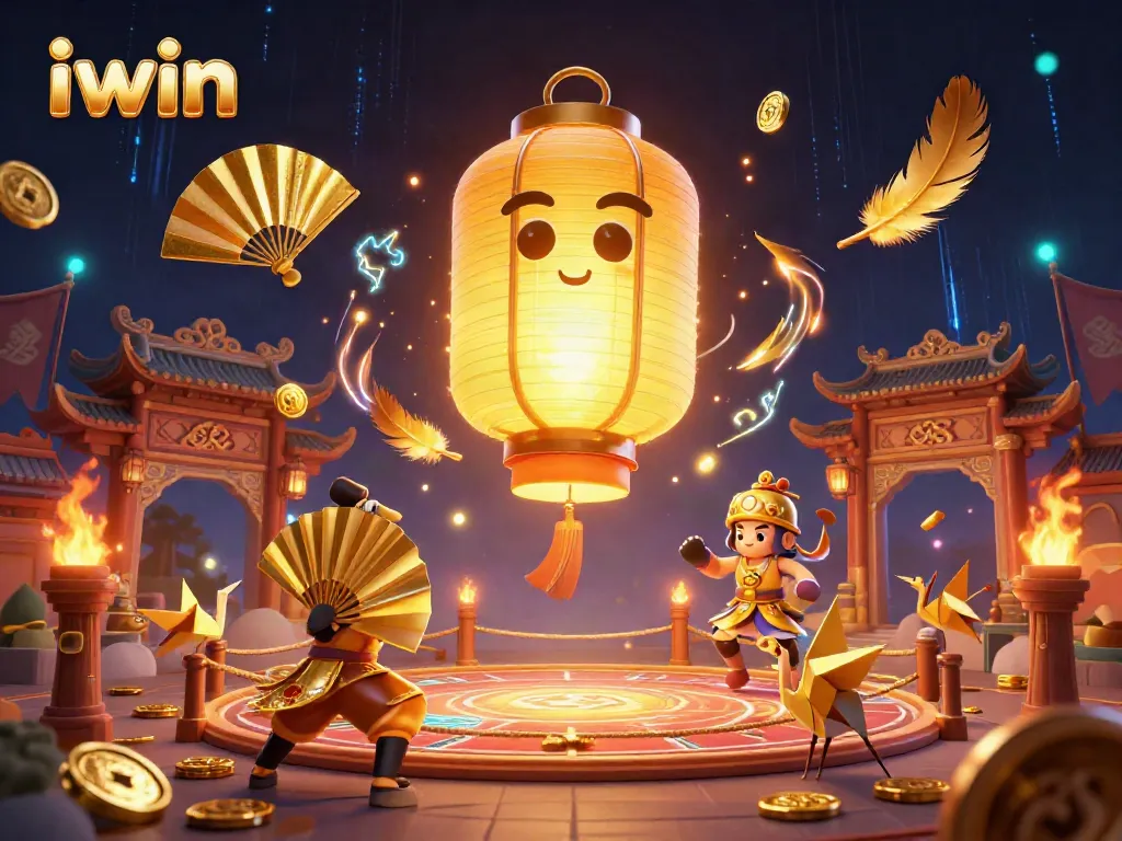 Experience the thrill of iwin gaming with a vibrant 3D casino illustration featuring dynamic scenes and characters.