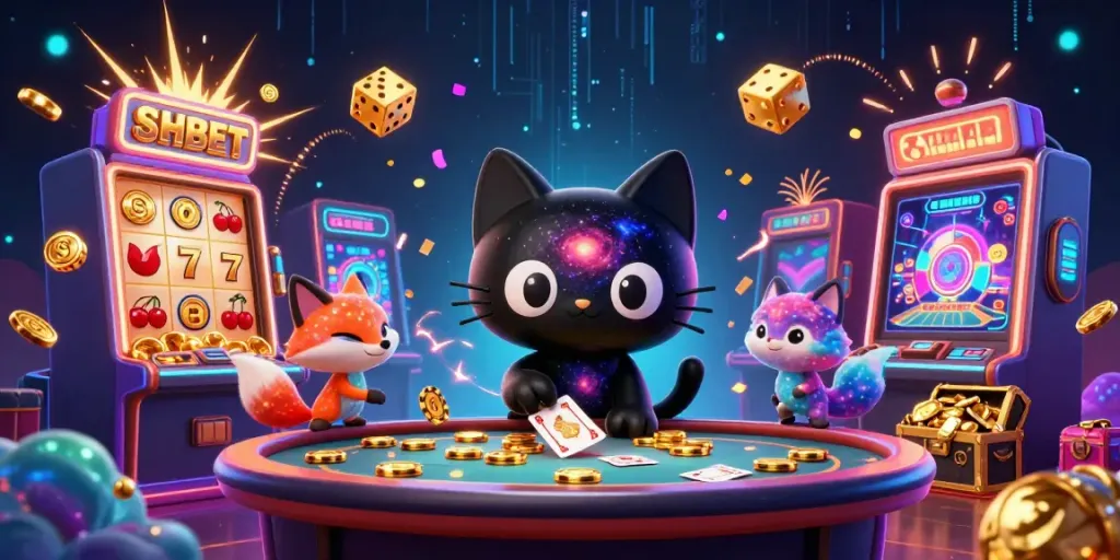 Experience thrilling gameplay at SHBET with cosmic characters and slot machines bursting with jackpots.