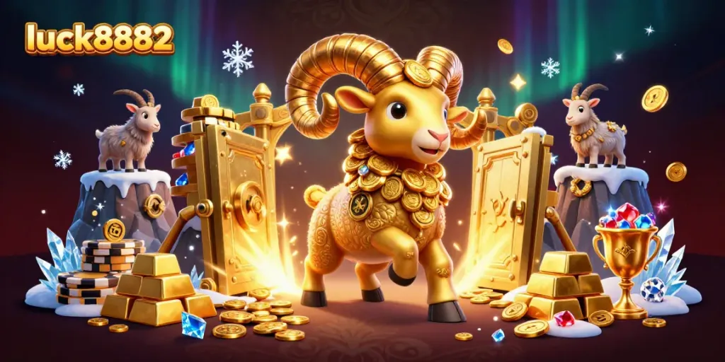 Experience exciting moments with luck8882 in a dynamic casino setting featuring golden treasures.