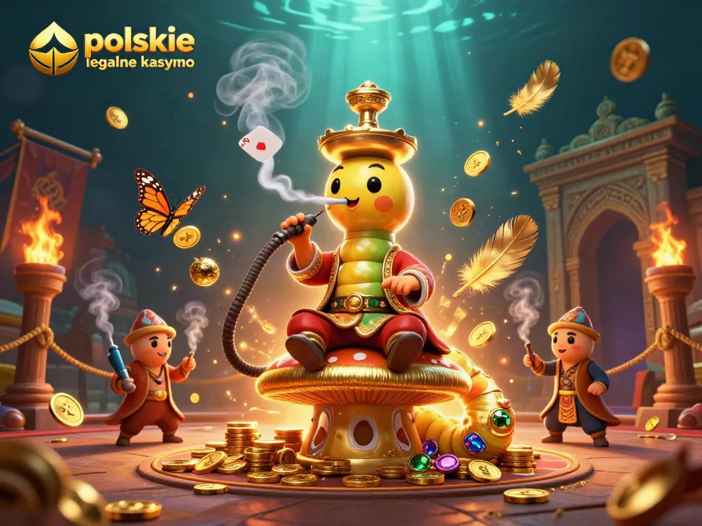 Experience polskie legalne kasyno through a vibrant 3D illustration of a magical casino realm.