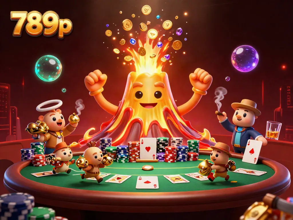 Experience the thrill of gaming at 789p with a lively casino scene filled with treasure and excitement.