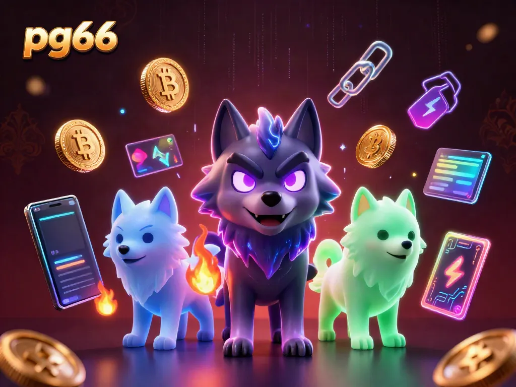 Win big at pg66 with captivating casino gameplay featuring glowing crypto elements
