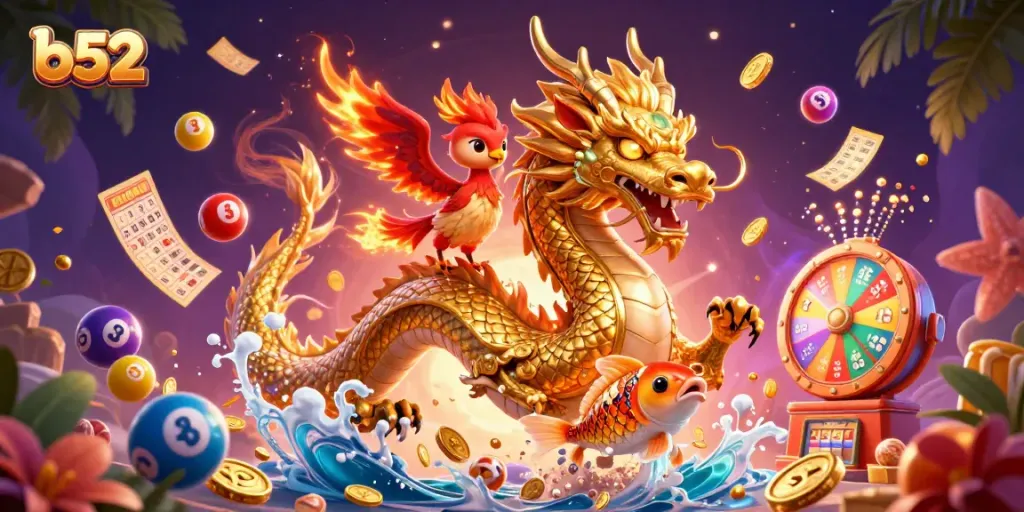 Engage in thrilling b52 casino games with colorful characters and dynamic elements.