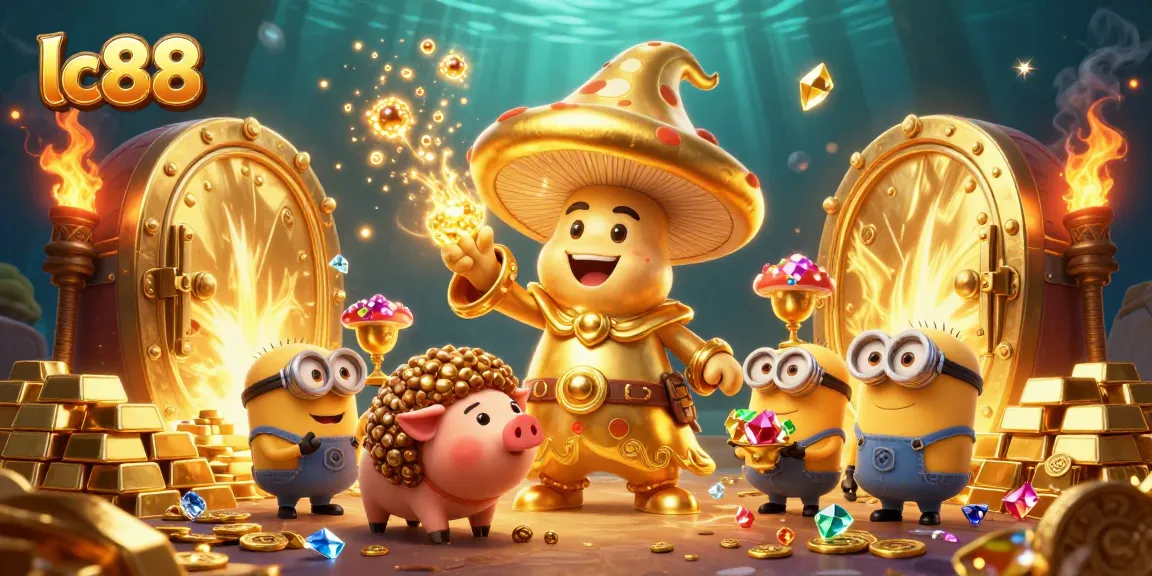 Experience winning strategies at lc88 with our thrilling 3D casino adventure illustration featuring magical elements.