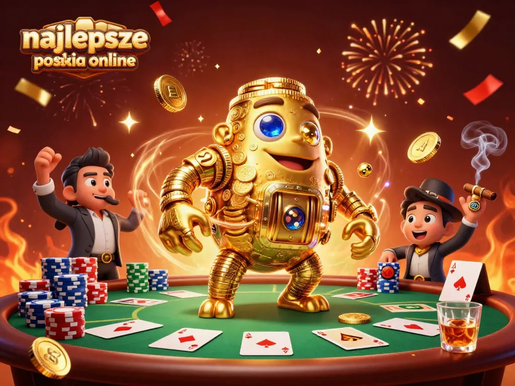 Experience the thrill at najlepsze polskie kasyna online with our engaging poker scene and vibrant illustrations.