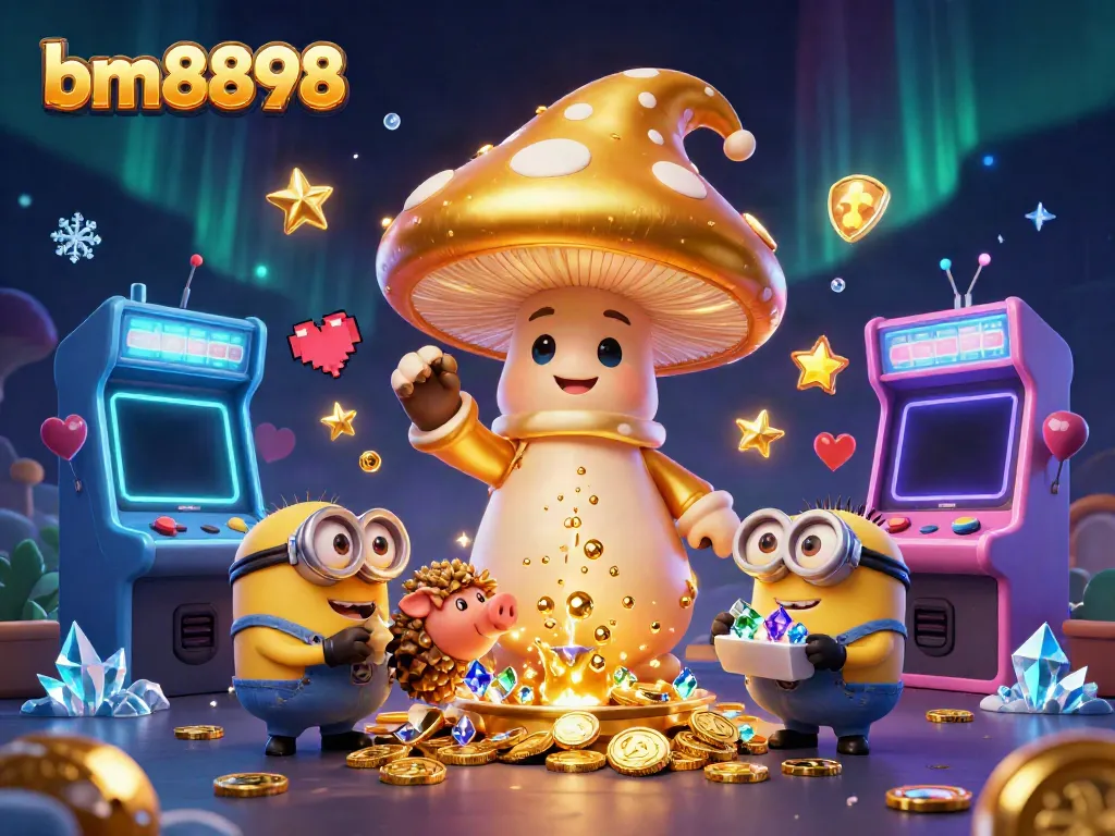 Engage in exciting gameplay with bm8898's magical mushroom wizard and treasure hunting scenes.