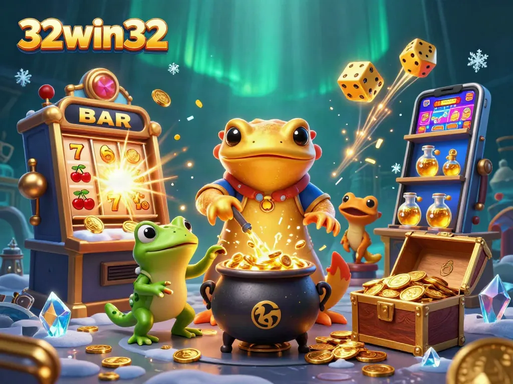 Experience the excitement of 32win32 with a lively casino scene illustrating the thrill of winning.