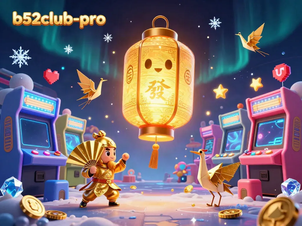 Experience exciting gameplay at b52club-pro with vibrant arcade machines and magical characters.