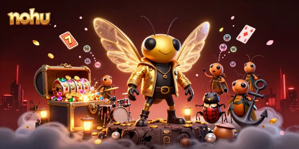 Engage with nohu slot excitement highlighted by dynamic characters, immersive elements, and vibrant energy
