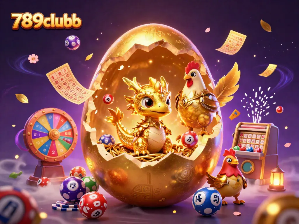 Engage with the thrilling 789clubb experience featuring a golden dragon and dynamic lottery elements.