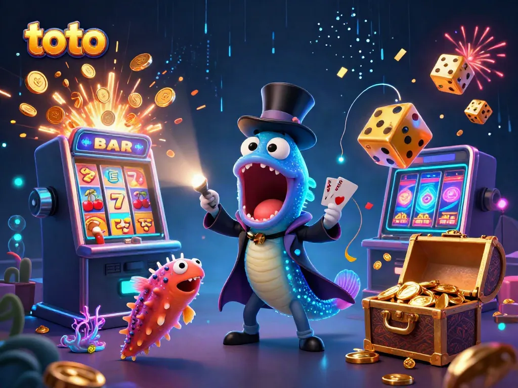 Mengalami permainan toto yang menarik dengan ilustrasi 3D kasino dan karakter unik.